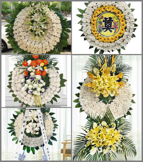 山东青岛平度市李园街道李家市村花圈速递