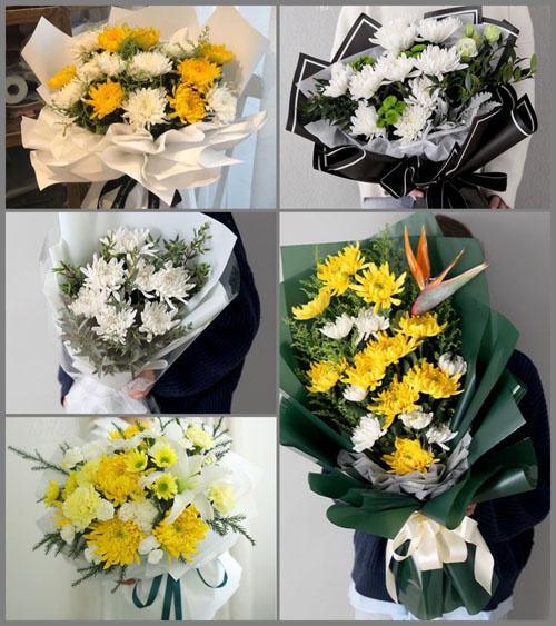 山东青岛平度市李园街道李家市村白事花束代送